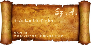 Számtartó Andor névjegykártya