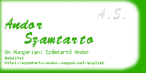 andor szamtarto business card